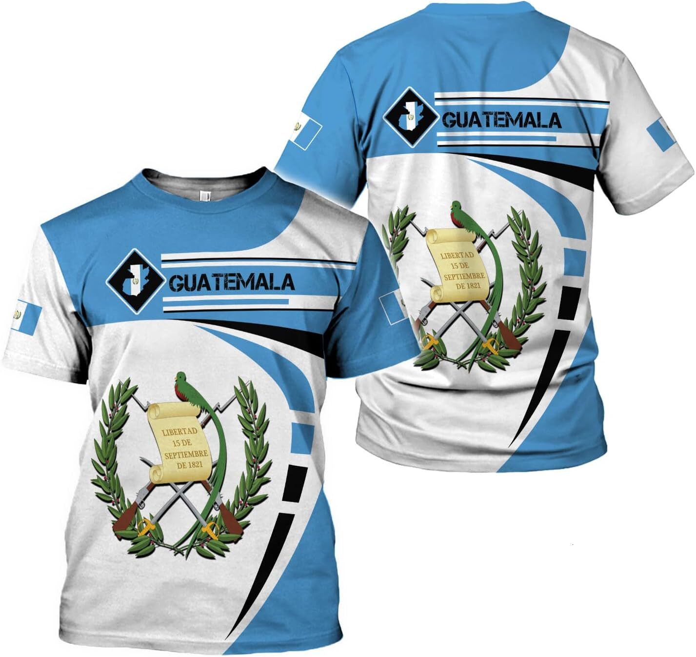 Mens T shirt Personalized Guatemala Shirt 3D Guatemala Camisas Guatemala Flag Shirts, Guatemalan Pride T-Shirt for Men Women GT8 tee Casual tops summe