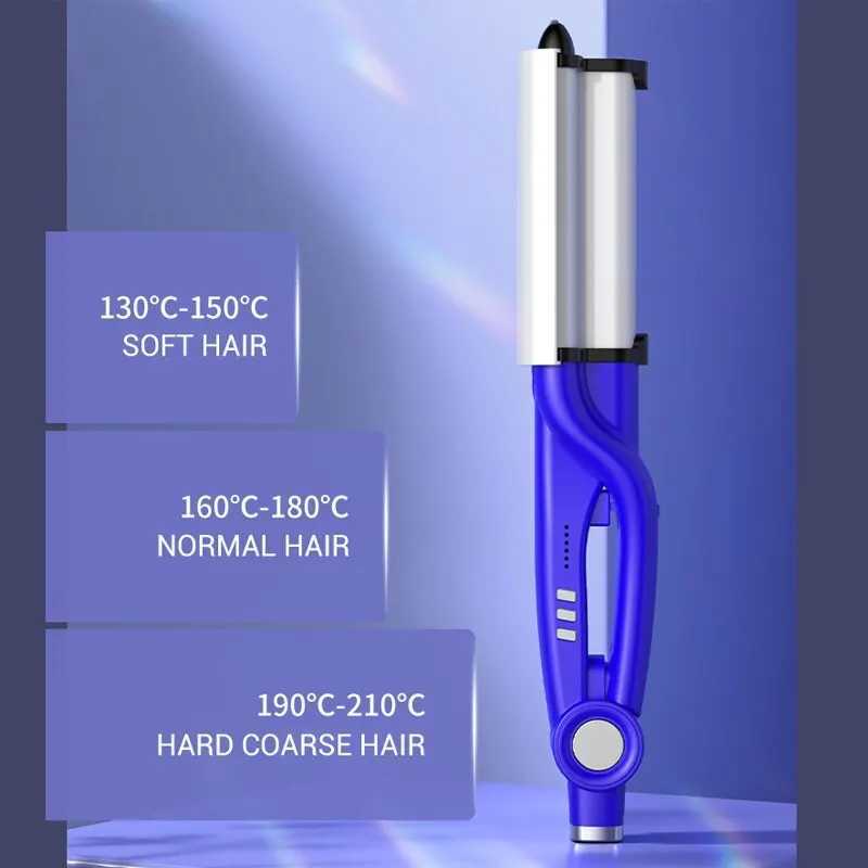 Curling Irons Portable Vintage Waves Electric Hot Curling Iron Wand Hair Styling Tool For All Hair Types Home Use Spiral Curls For Beauty z250304