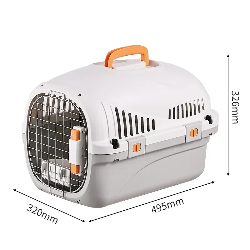 Portable Pet Cats Carrier Box for Travel Outdoor Air Transport with Bowl Piddle Pad Breathable Pet Space Box Cage Pet Supplies