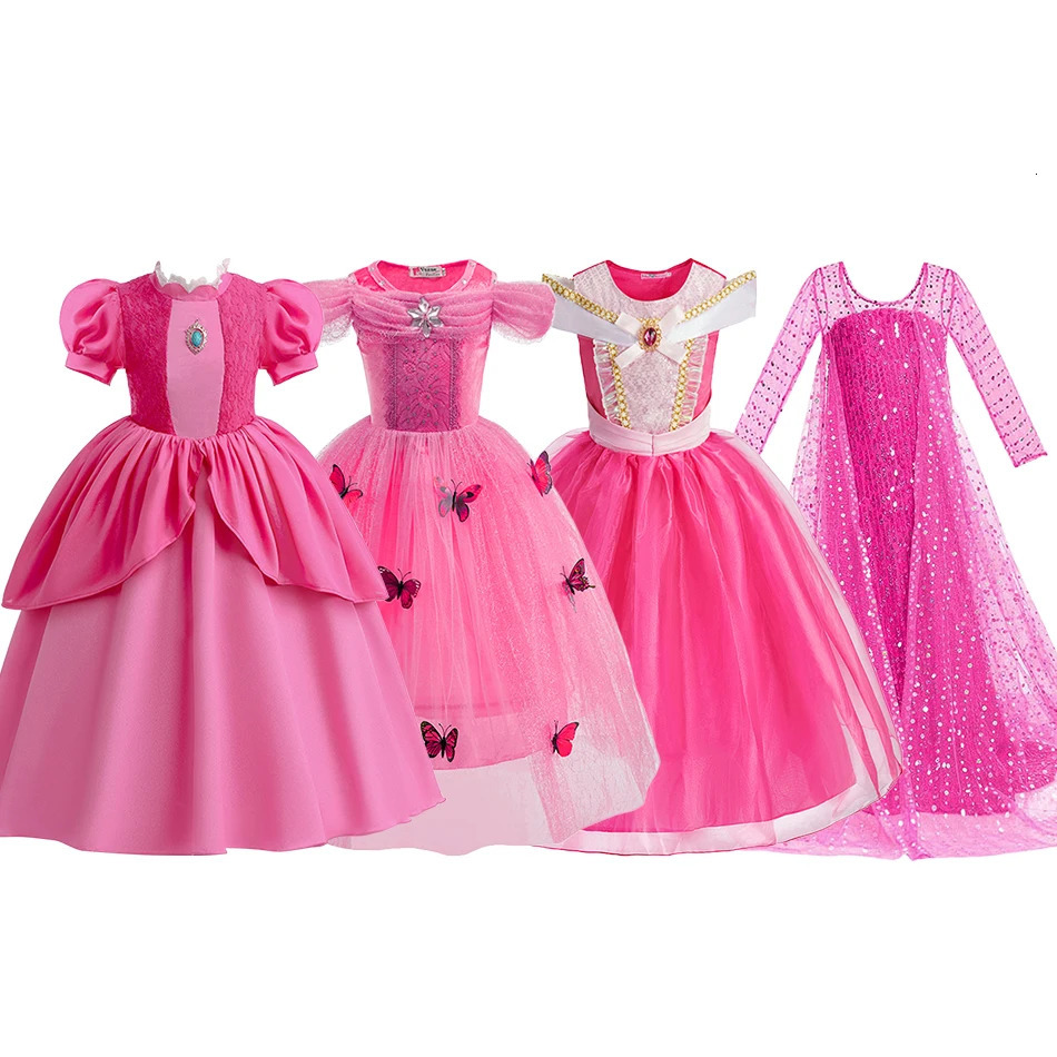Little girl summer dance sequin costume childrens birthday fancy Maxi princess style roleplaying dress long sleeved ball 250303