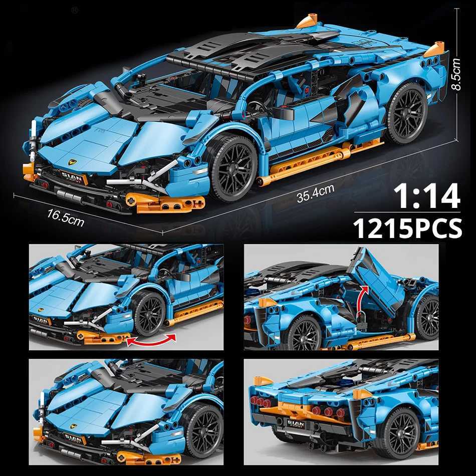 ToylinX 1 14 Building Blocks Car MOC City Speed Car Luxury Auto Racing Vehicle with Super Racers Bricks Toys for Children GiftT250304