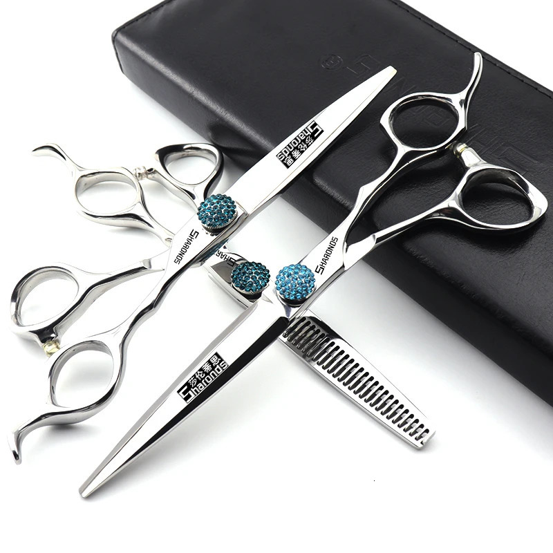 Hairdressing scissors flat scissors no trace teeth scissors professional hairstylist thinning set hair scissors 250304