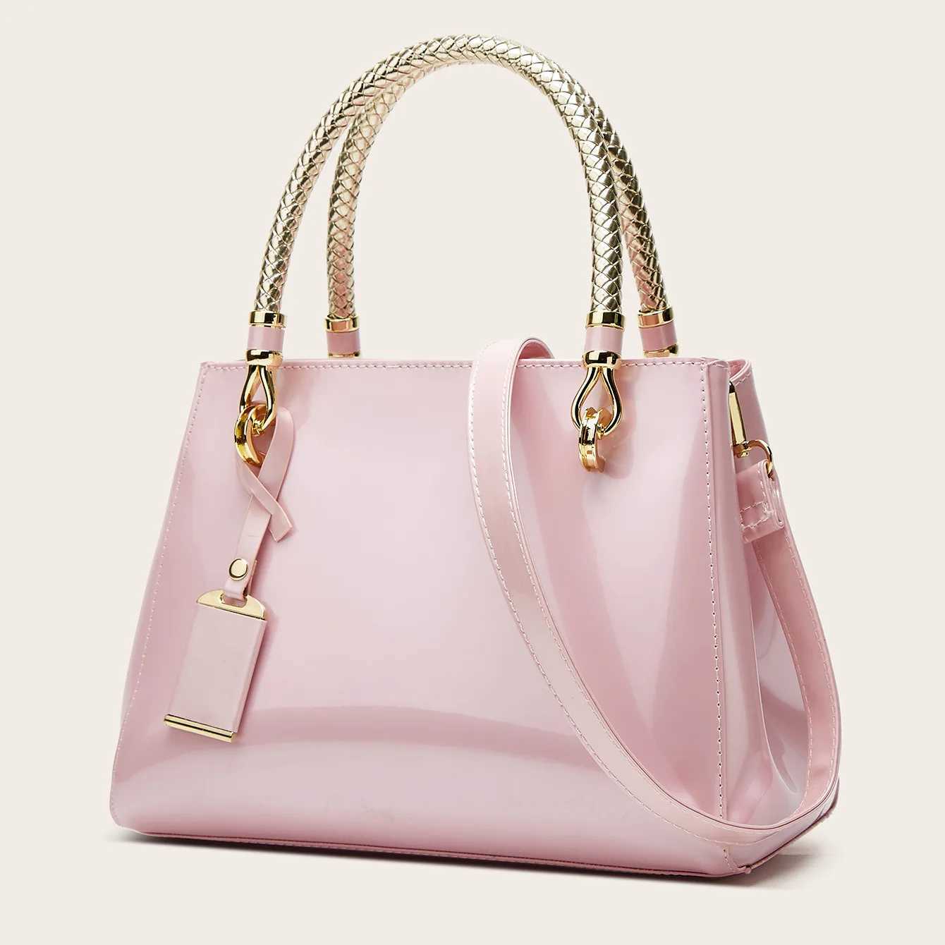 Faux Leather Hand Bag Ladies 2025 New Luxury Designer Handbags Fashion 2024 Blue Black Rose Red Pink Beige Handbags For Women Z250303