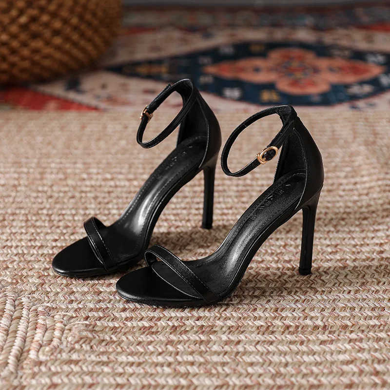Wen Open Toe Ankle Strap Stiletto Heel Dress Sandals Elegant Wedding Party Shoes Pumps High Heel Summer Classic Sexy Pumps Z250304