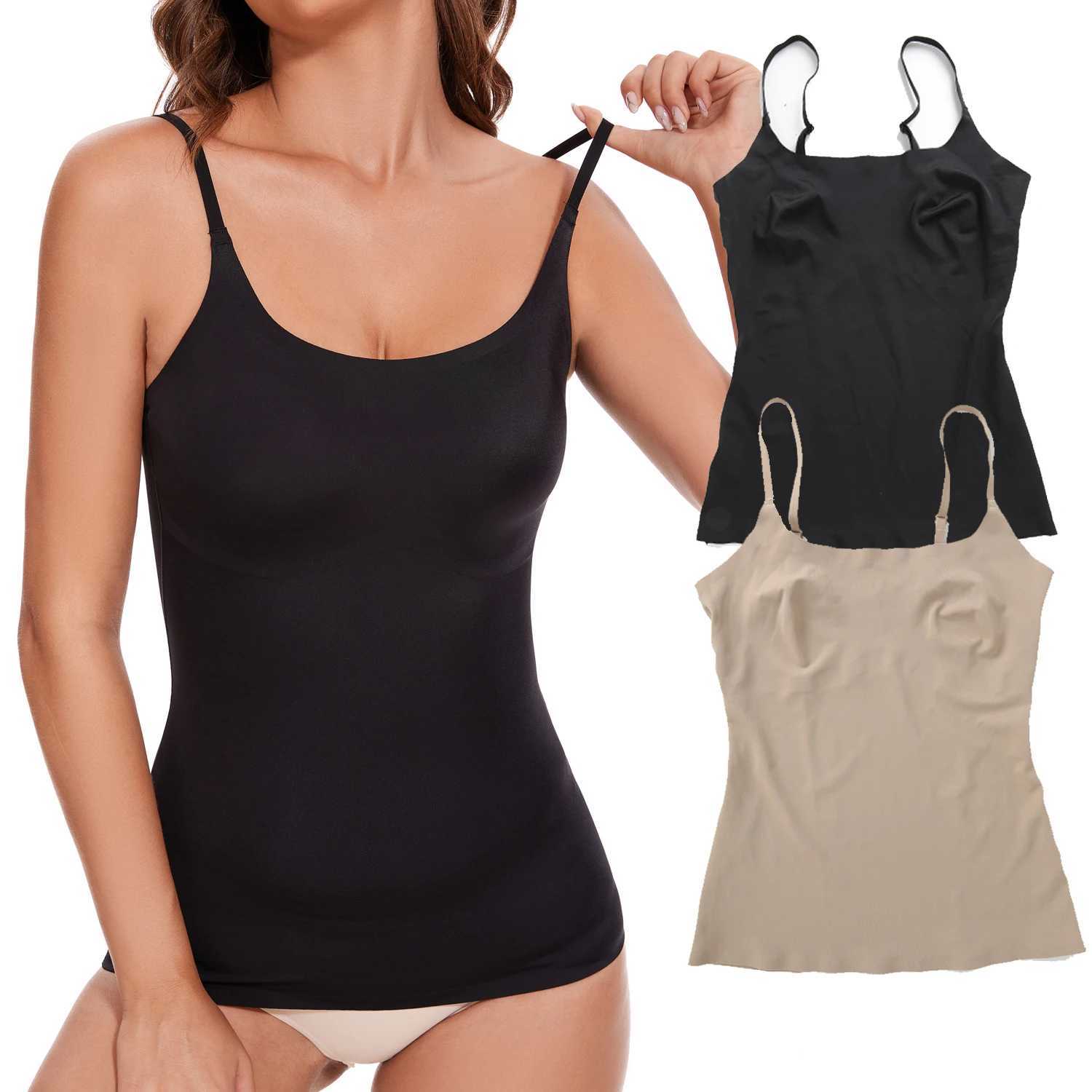 New Tank Tops Camis Women Crew Neck Shapewear Waist Tummy Control Body Camisole Summer Black Nude Smooth Slimming Vest NewXJ250304