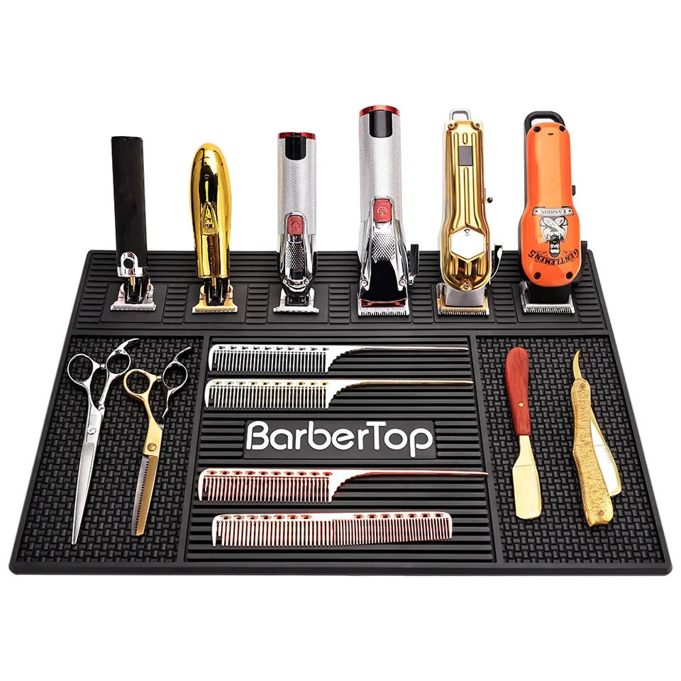 Barber Magnetic Tray Hairdressing Antiskid Silicone Storage Mat Salon Table CushionTray NonSlip Heat Resistant Pad 250304