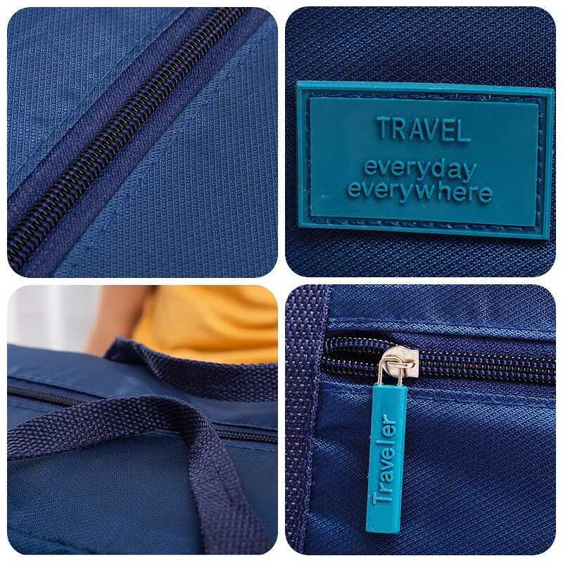Fashion Travel Duffel Bag Lightweight Foldable Travel Bag for Women and Men Tote Carry On Luggage Bag Weekender Overnight Bag Y250304