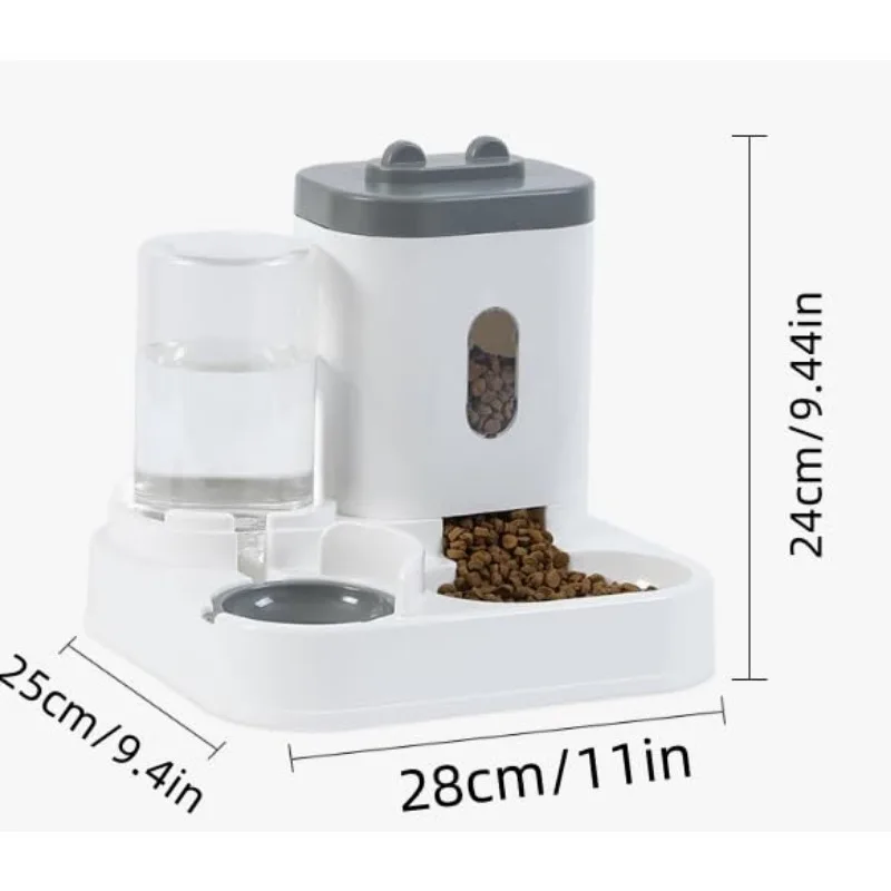 2 in 1 Automatic Cat Dog Device Food Dispenser Gravity Pet Feeder Water Dispenser Pet Bowl Basin Pet Supplies Cat Food Bowl