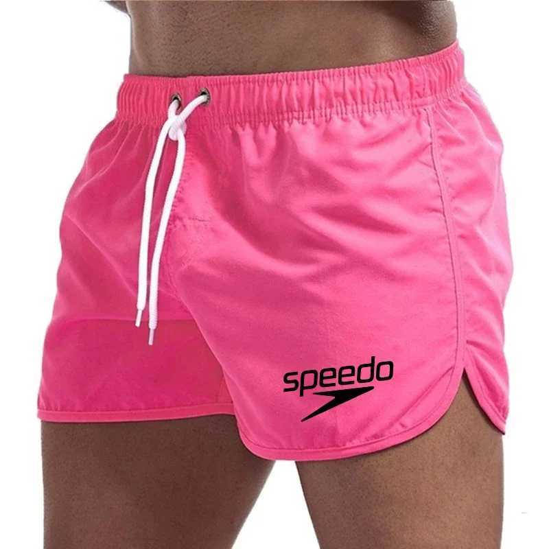 Summer Mens Shorts 2025 Beach Trunks Swim Gym Pants Quick Drying Swimming Homme Surf Ventilate Drawstring Fashion Casual DailyT250304