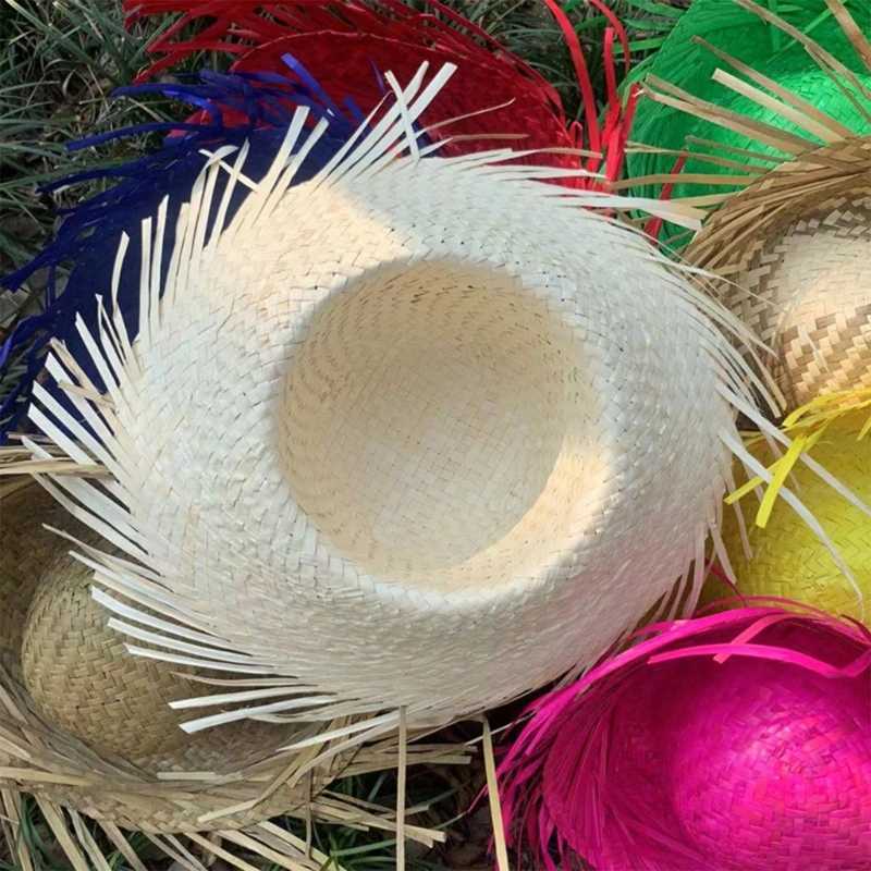 Mexicanos Sombrero Hat Handmade Str Hat Haiian Styles Dr Up Props Str Hat with Ripped Brim HXBAXJ250304