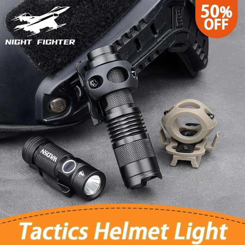 WADSN Tactical Scout Rapid Helmet Light AIrsoft Flash Mini White D Light Constant Time Roaring Output Helmet FlashlightXJ250303