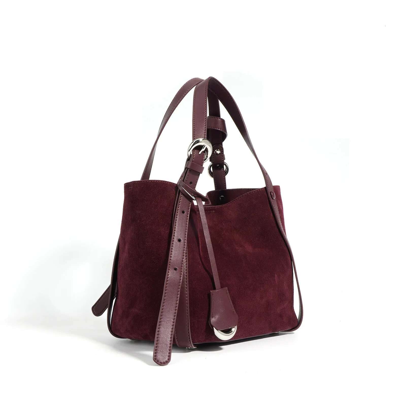 Genuine Leather Tote Large Capacity Vegetable Basket Bucket Designer Shoulder Bag For Women