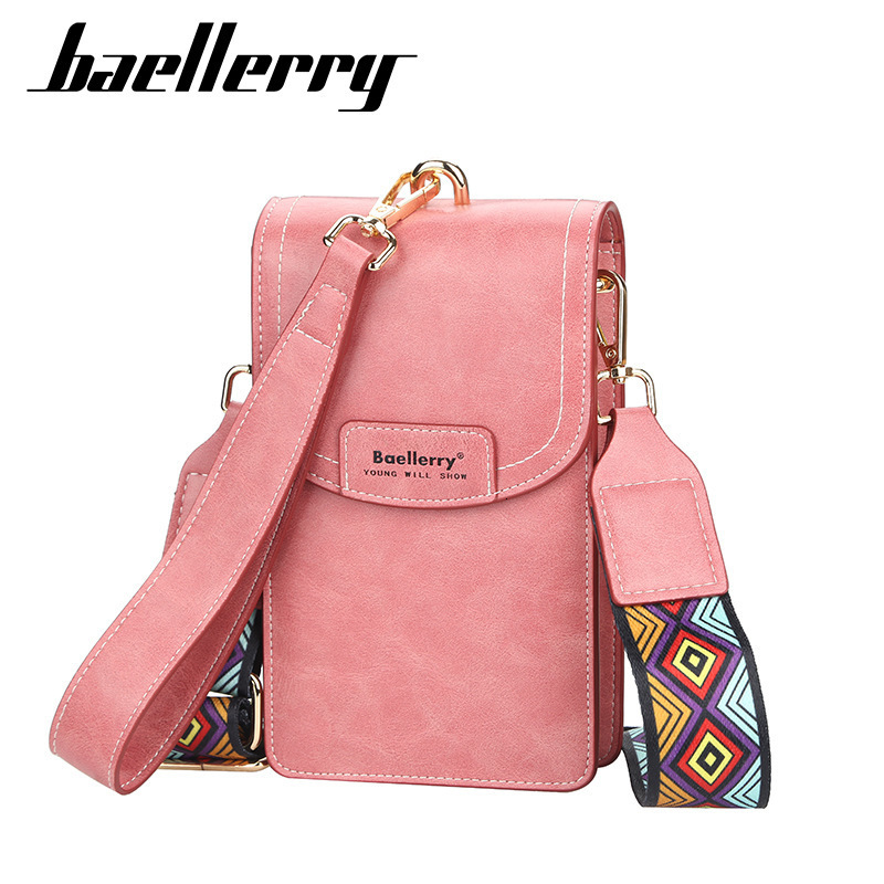 Baeellerrys womens wallet Korean version fashionable and versatile large capacity suction buckle feeling crossbody phone bag 250304
