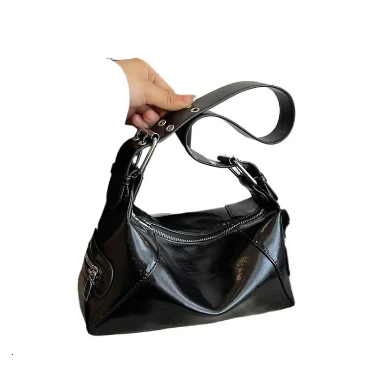 Zipper PU High Quality Crossbody Bag Solid Color Trendy Fashion Satchels Shoulder Bag Soft Versatile Womens Handbag 250303