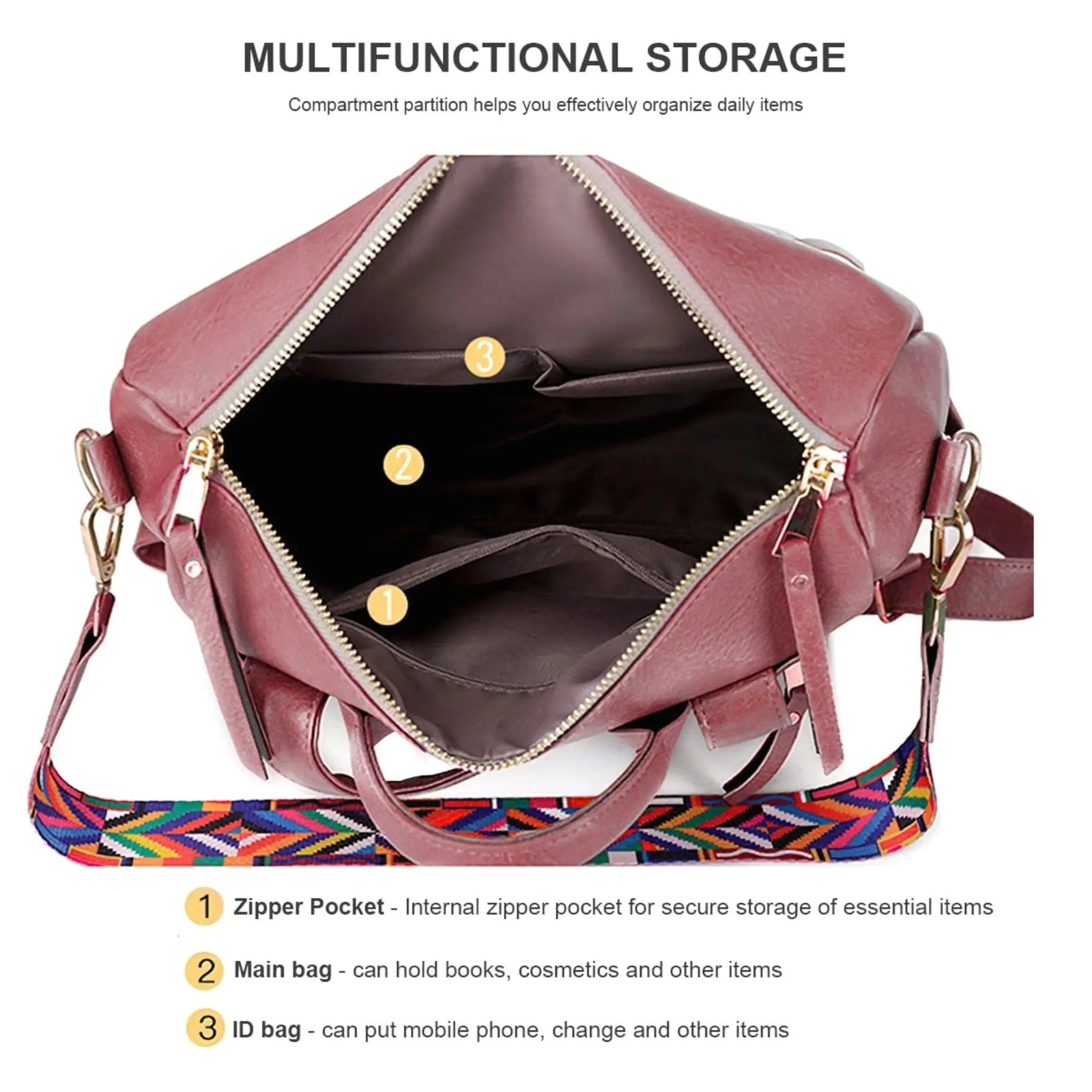 Ship from US Stylish Leather Backpack Purse for women Designer Convertible Shoulder Bag School Everyday Use 250304FBB