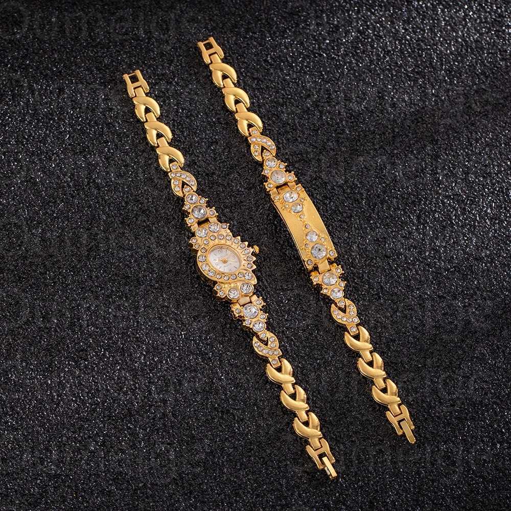 2 Top Brand Luxury Womens Bracelets Full Diamond Quartz Womens Elegant Womens Watches Relogio WomensXJ250304