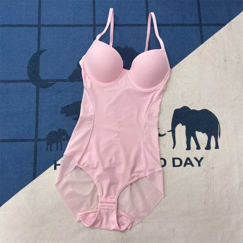 Underwire White Bodysuit Women Shapers Stretch Solid Color Silky Underwear ShapewearXJ250304