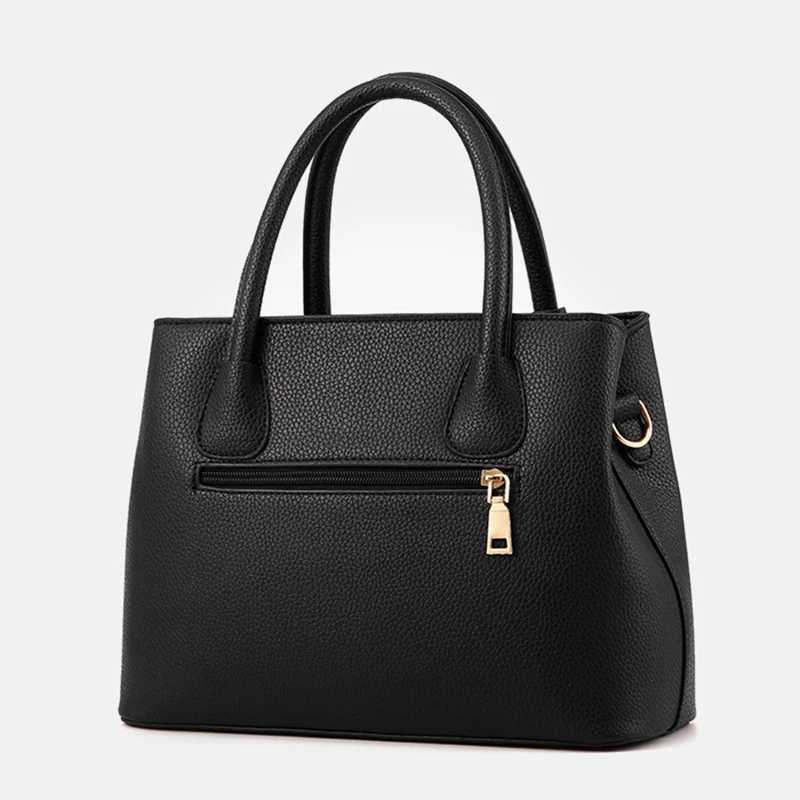Womens PU leather handbag womens large handbag womens square shoulder bag Z250303