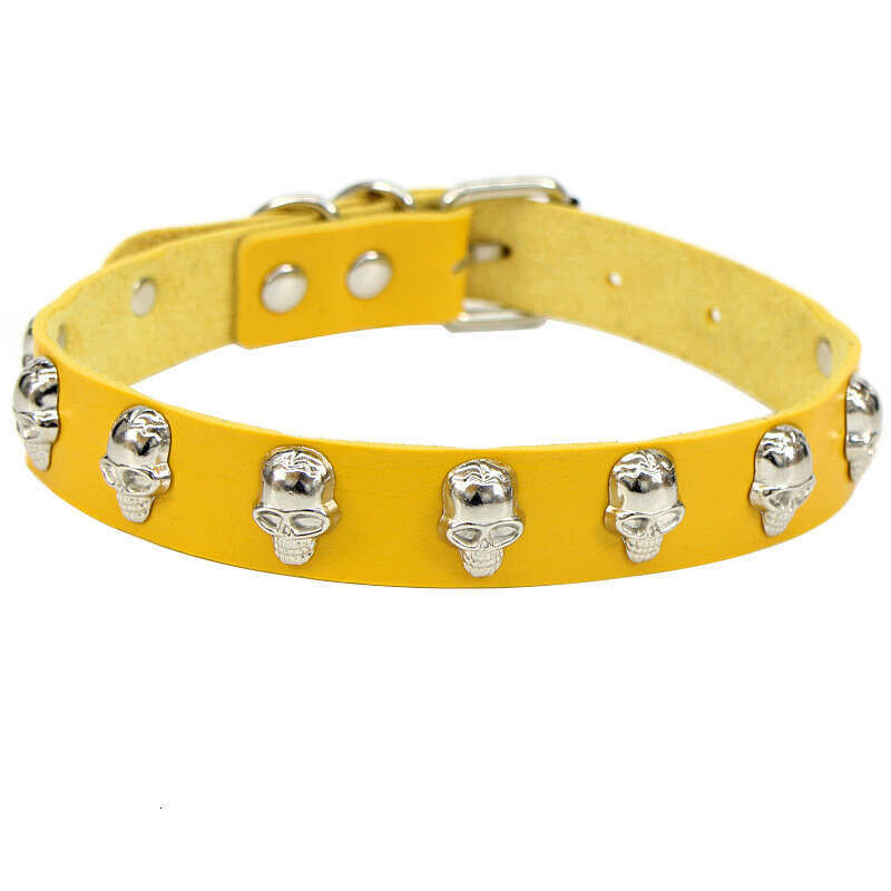 Street rock cosplay necklace with neck strap, Haruku punk skull scalp collar, universal