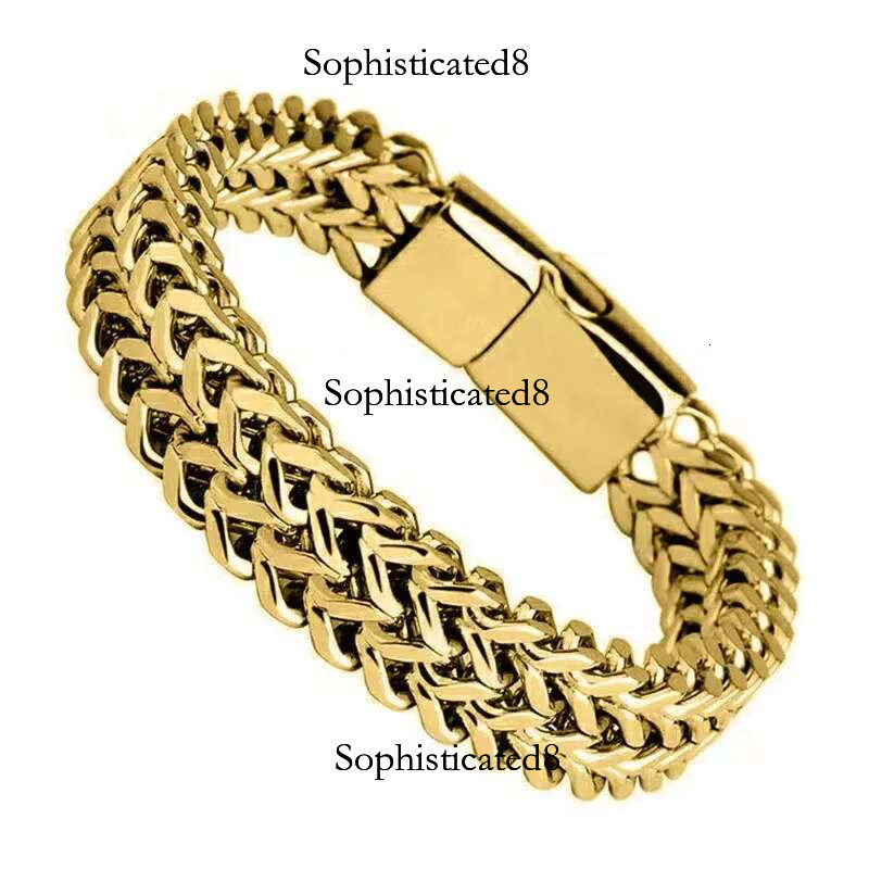 HNSP 10MM Stainless Steel Bracelet For Men Jewelry Hidden Locks Hand Chain 19/21/23CM Size Accessories