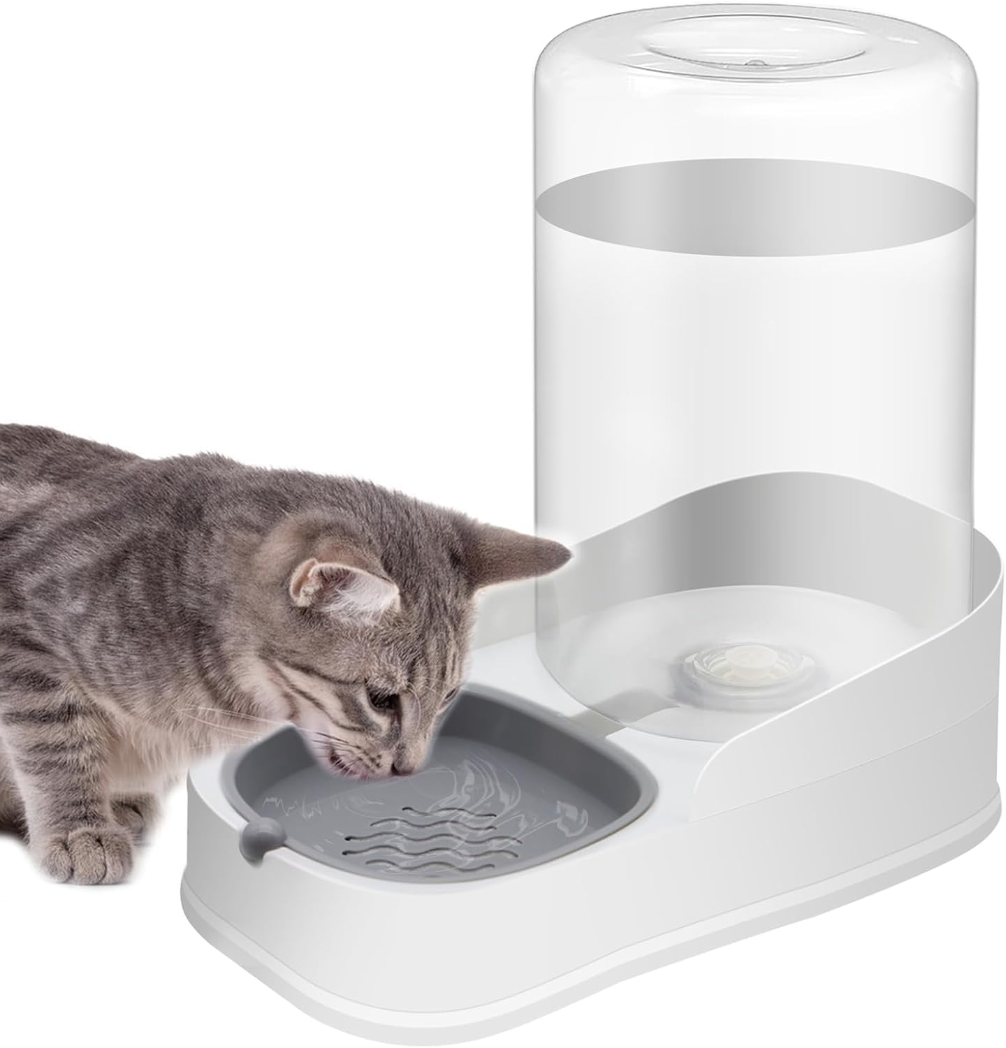 Automatic pet water dispenser, gravity dog water bowl and cat water dispenser for small and medium sized cats, dogs and rabbits