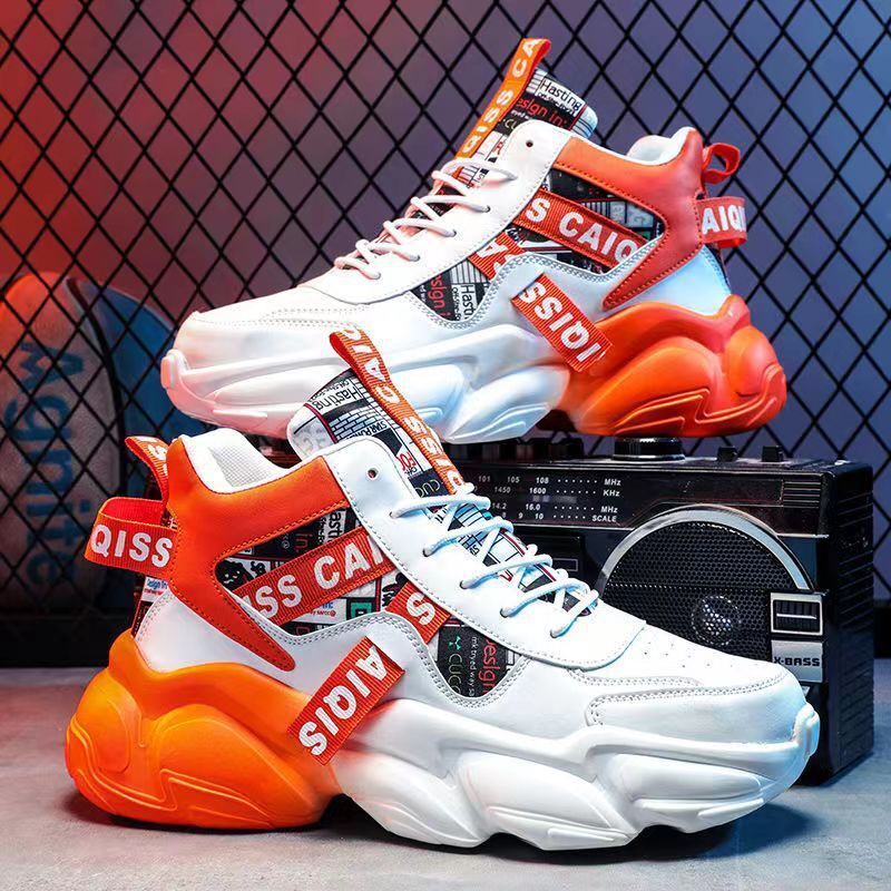New Spring And Summer Designer Basketball Sneakers Jogging Shoes Youth Casual High Cut Thick Soled Shoes Versatile And Fashionable Men's Board Sh