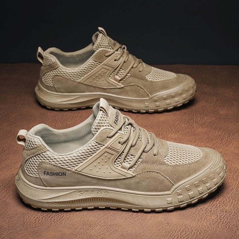 Free Delivery Of 2025 Designer Summer New Lace Up Flat Bottomed Breathable Mesh Men s Multifunctional Anti Slip And Wear resistant Running Shoes