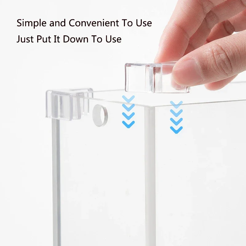4pcs 5/6/8/10/12/15mm Plastic Anti-collision Fish Tank Corner Protector Adhesive Free Protective Cover Aquarium Accessories