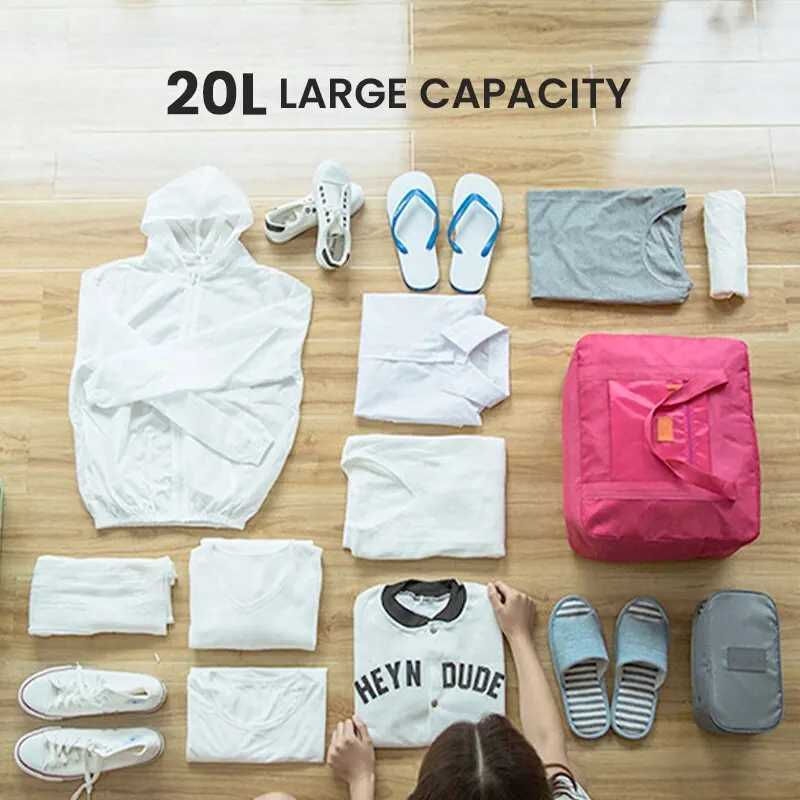Fashion Travel Duffel Bag Lightweight Foldable Travel Bag for Women and Men Tote Carry On Luggage Bag Weekender Overnight Bag Y250304