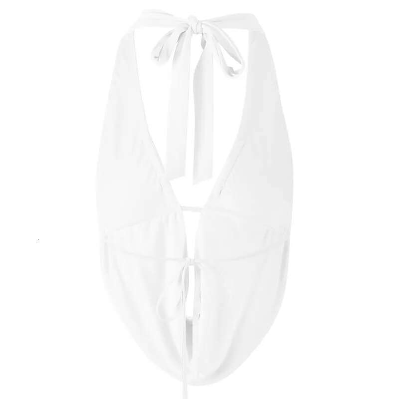 The Summer In Of 2000 Sexy Street Cross-navel Crop Retro Gothic Women Fashion White Suspender Vest Y2K Haruku Hip-hop Top