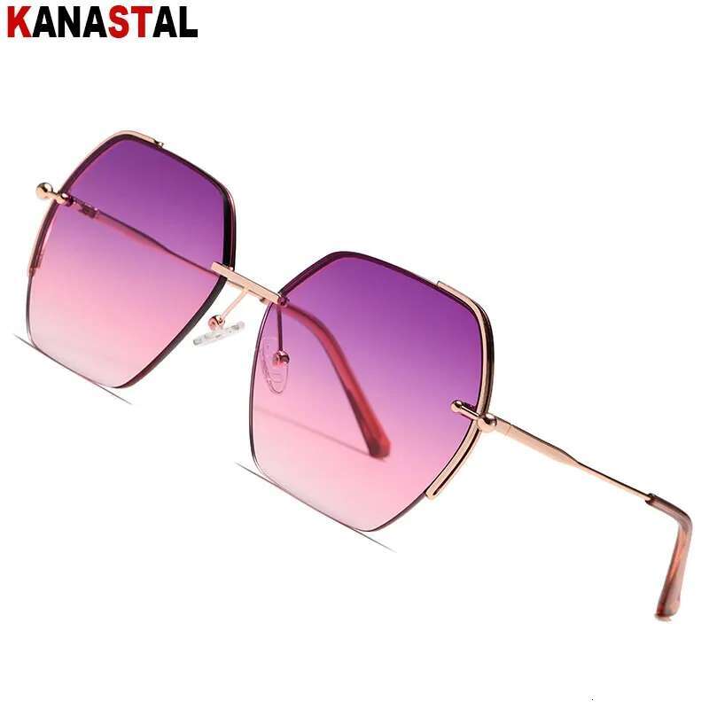 New Sunglasses Women UV400 Nylon Sun Glasses Men Metal Eyeglasses Frame Sunscreen Beach Party Travel Anti Glare Shade Eyewear