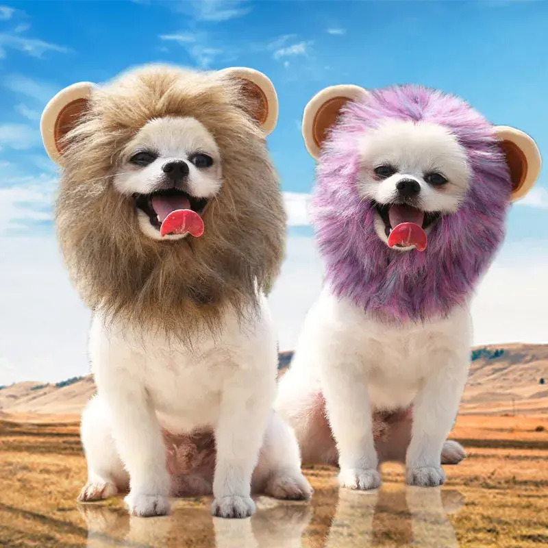 Update Decorative Hat Soft Lightweight Lion-Style Hats Breathable Hood Adorable Pet Photograpps Cat Costume Cosplay