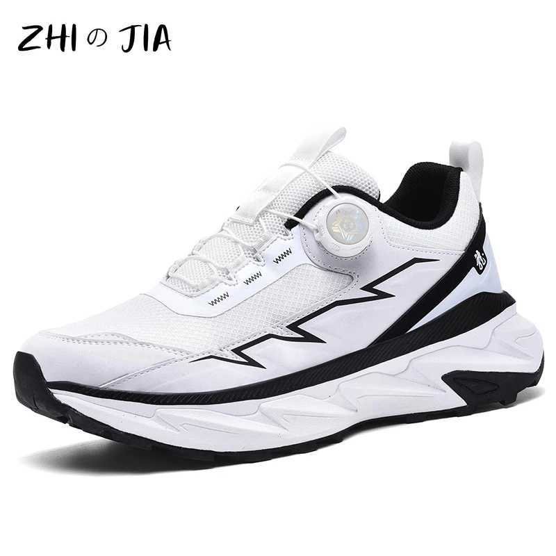 Spring Summer Large Rotating Buckle hot Mesh Breathable Sneakers Mens Running Fi Casual Shoes 39-48 Z250307