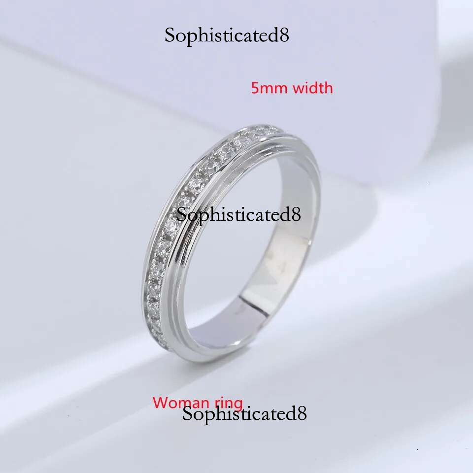 Buyee Sterg Sier Wedding Light White Zircon Ring Finger for Woman Man Classic Fine Jewelry Circle Gift with Box