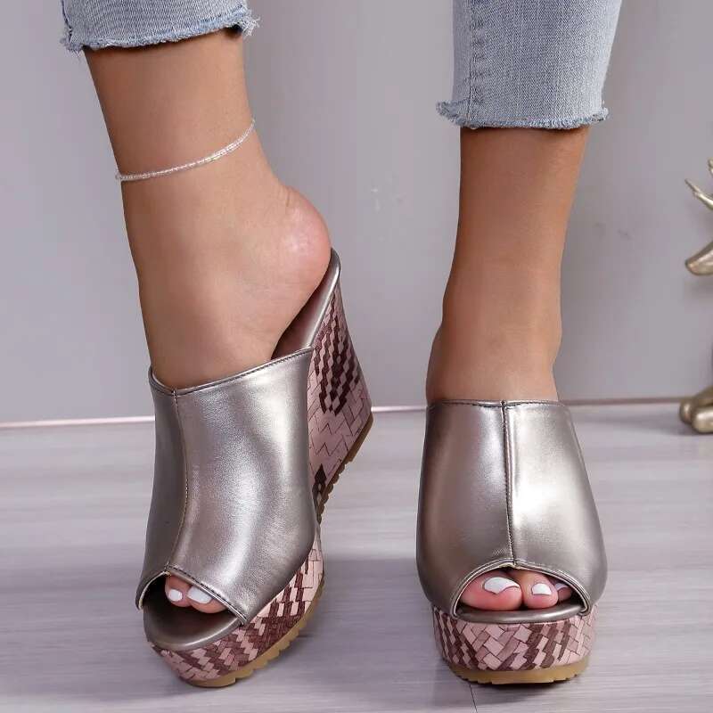 Super High Chunky Heels Women Slides Clogs Sandals Platform Shoes Pumps Female Flip p Ladies Slippers Sexy Sandalias Mujer