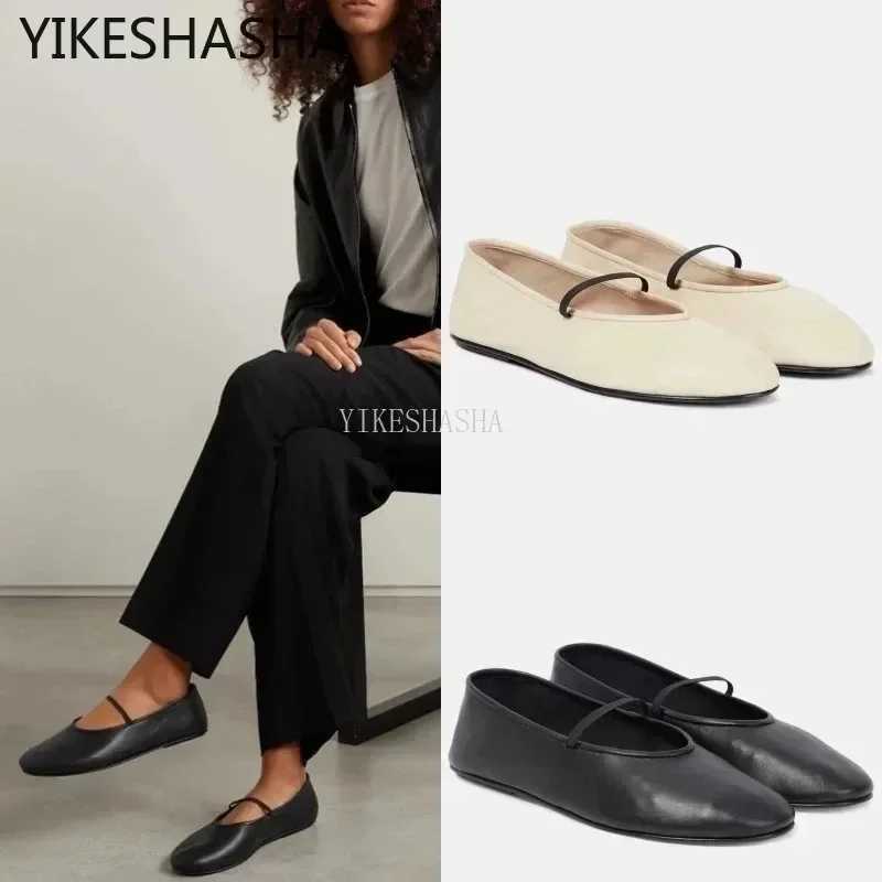 2024 Womens Flats Shoes From Shallow Slip Womens Soft Sole Ballet Shoes Ladies Casual Designers Outdoor Ballerina Shoe Y250303