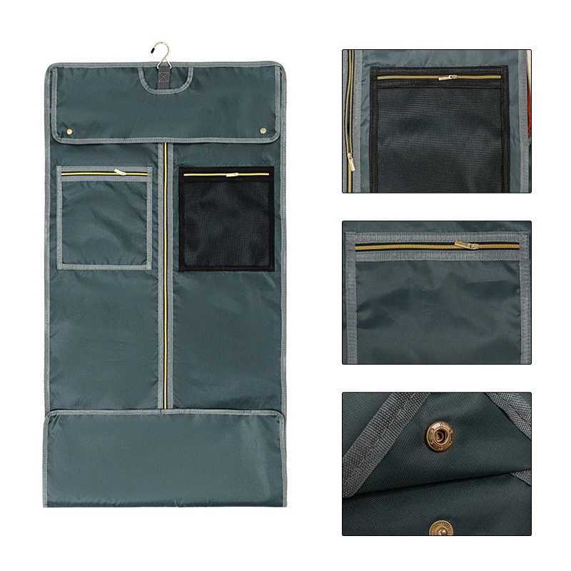 Foldable Luggage Bag Portable Travel Garment Bags Large Capacity Duffel Pack Expandable Clothes Storage Backpacks Shoulder Bag Y250304