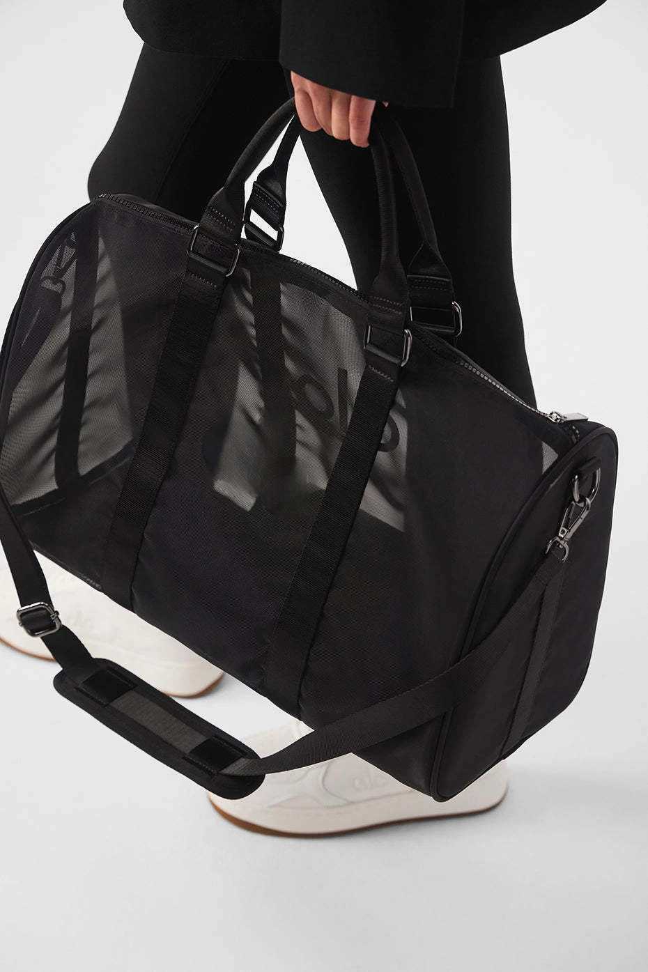 Fashion Yoga Transparent Mesh Bag Luggage Bag Yoga Fitness Bag Sports Womens Bag Outdoor Fitness Bag Travel Diagonal Cross Bag Y250304