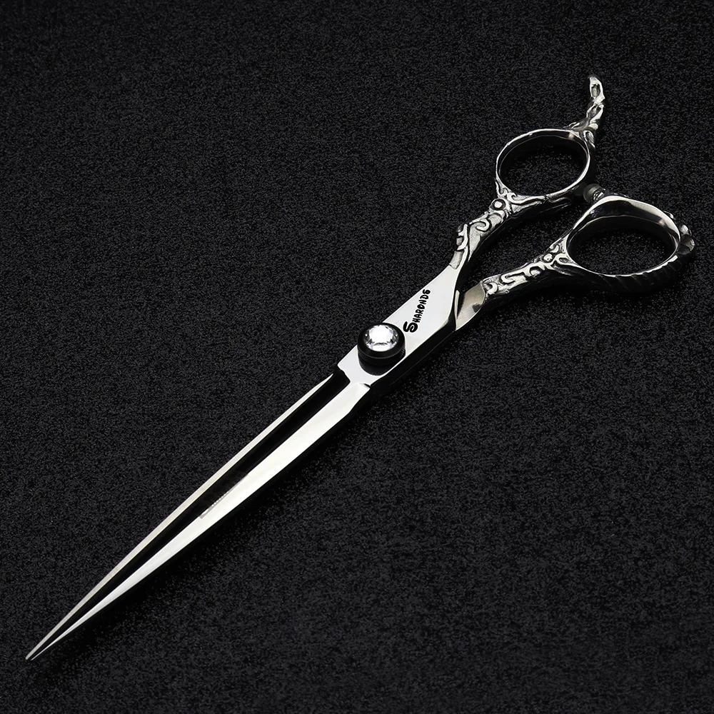 hair scissors 7 inch silver hairdresser professional hairdressing scissors tool stainless steel scissors equipment 250304