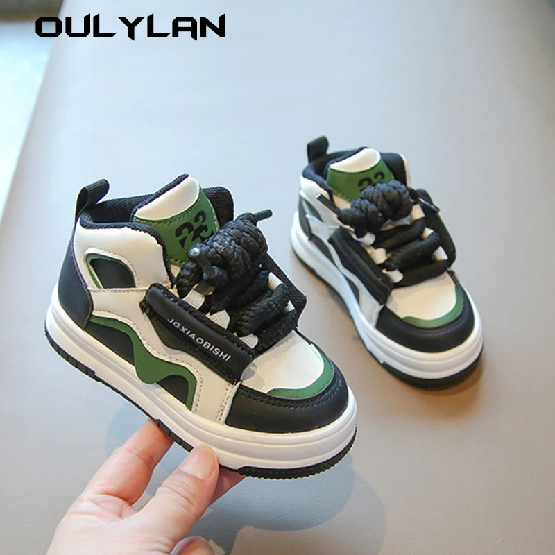 Childrens Spring Autumn Sports Shoes Boys Casual Trend Board High Top Girls Fashion Dopamine Running Sneakers 250303