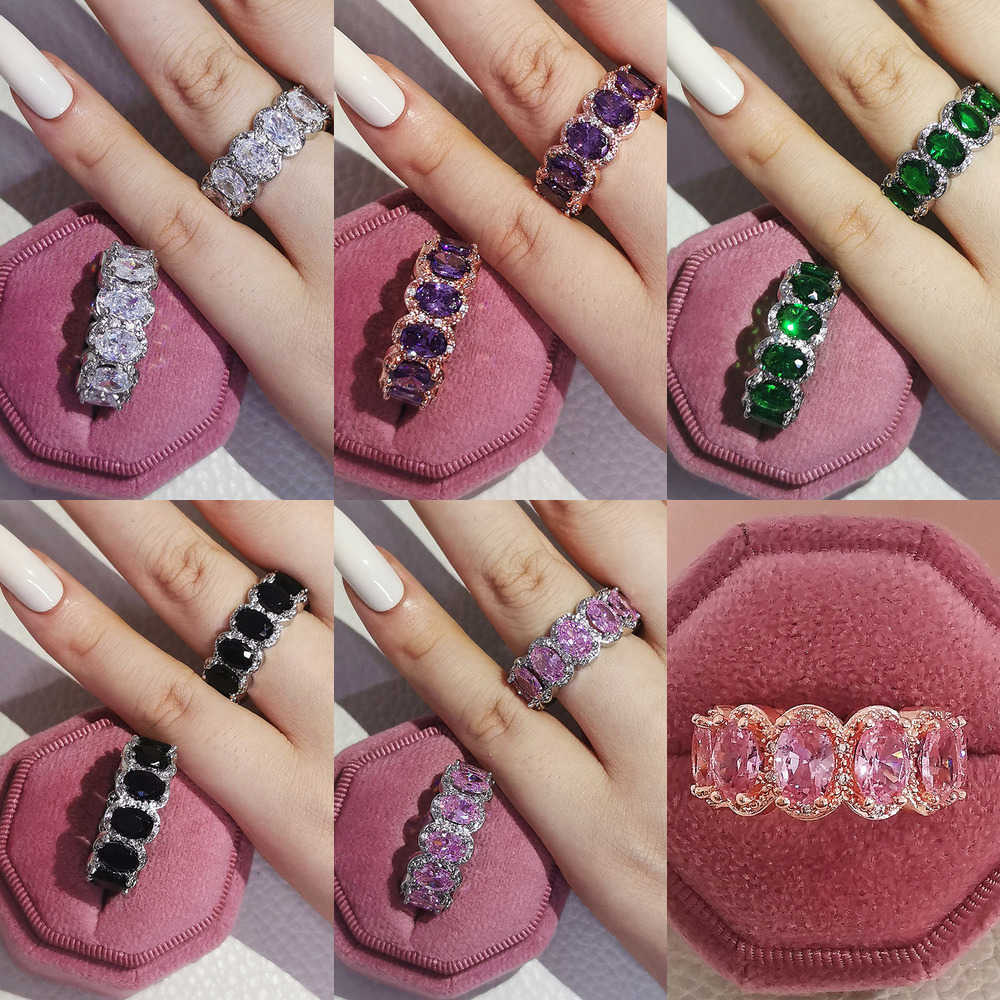 Couple Rings New high-grade 3A zircon inlaid full diamond super flash engagement ring 4574 H25303