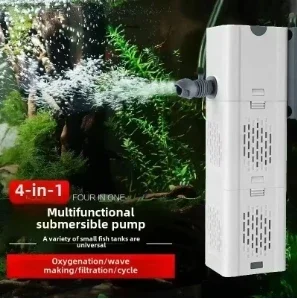 Fish Tank Filter 10w Water Circulation 4 In 1 Ultra-quiet Low Power For Aquarium Fish Tank Filtration Built-in Oxygen Pump