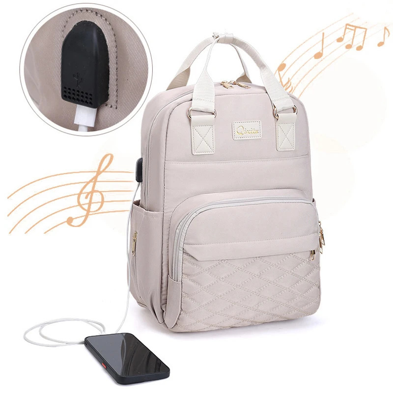 Mommy Bag Three Piece Multi functional Mother and Child Bag Outdoor Travel USB Charging High Capacity Backpack 250304