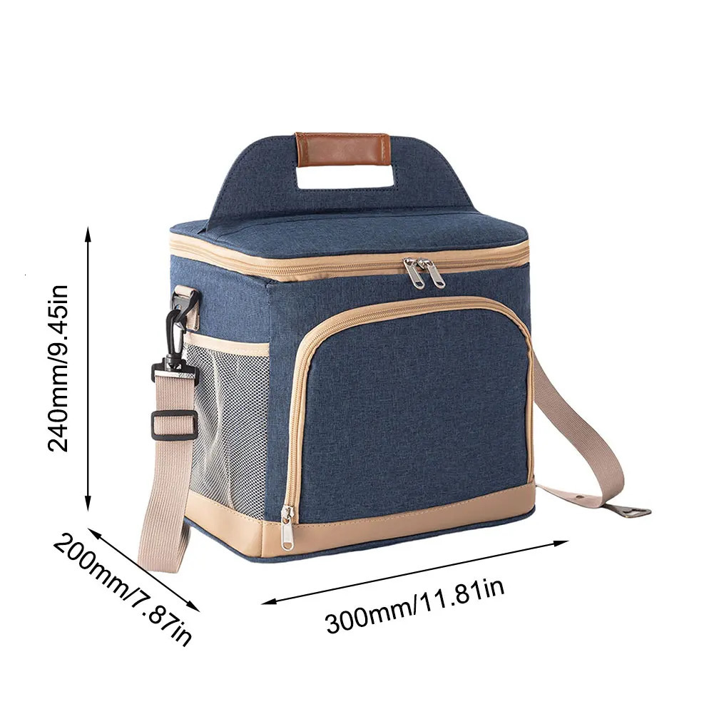 Picnic Cooler Bag with Strap Lunch Picnic Bag Leakproof Cooling Bag Insulation Lunch Bag for Picnic Camping Outdoor Activities 250228