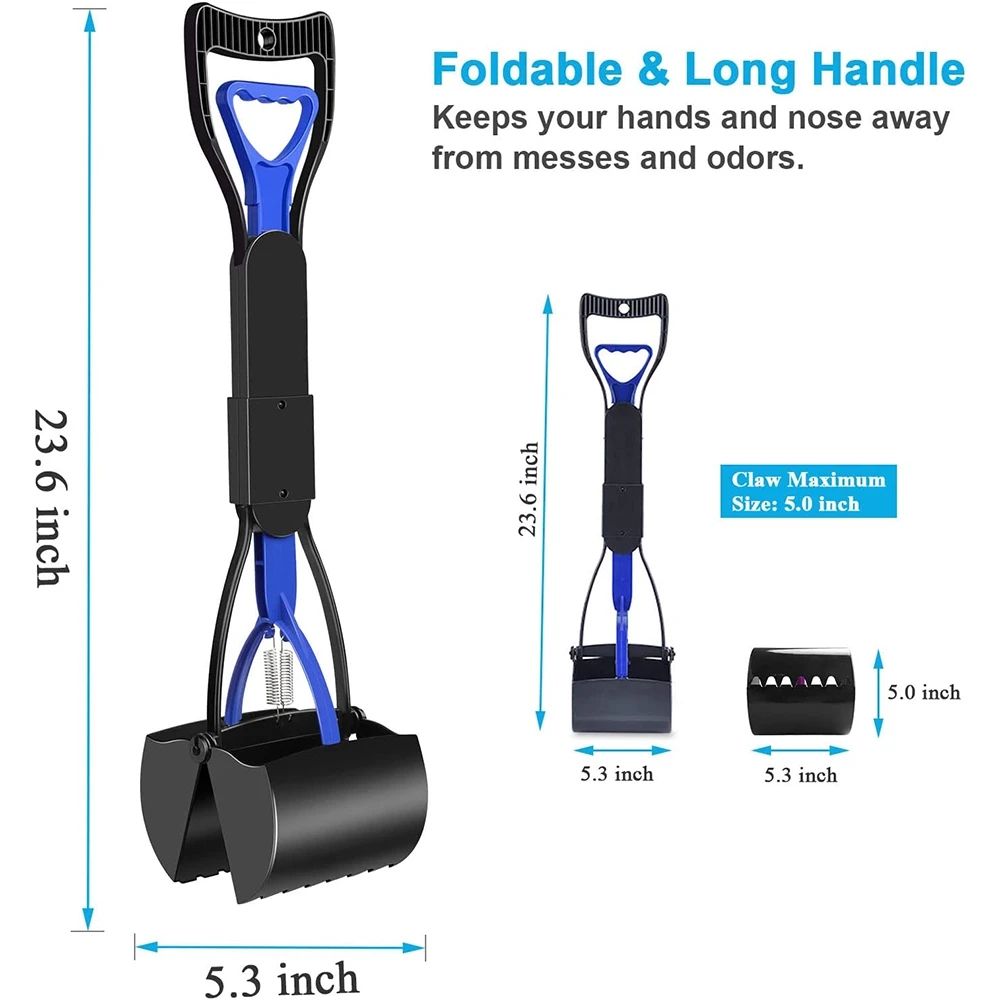 Pet Long Handle Pooper Scooper Large Dog Poop Trash Bags Puppy Cleaning Supplies Cat Waste Picker Pet supplies Dog accessories