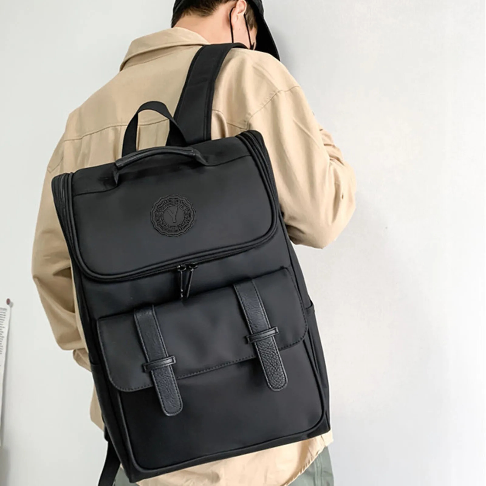 Ship from US Womens large capacity travel bag womens student backpack fashion trend teenagers high school leisure 250304FBB