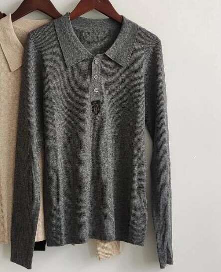 100% Wool Knit Slim Elastic Long-Sleeved Chain Bottom Shirt Spring Autumn New Women Sweater