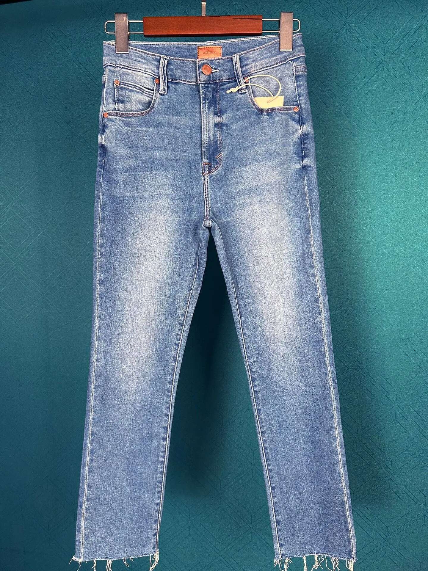 High Waist Women Straight Jeans Casual Wild Slim Fit Fashion Lady Skinny Denim Elastic Pants Trousers