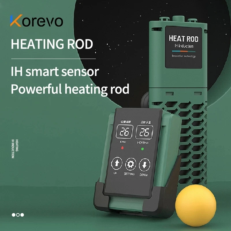 Aquarium Submersible Heater Fish Tank LCD Display Adjustable Water Heating Rod Constant Auto Temperature