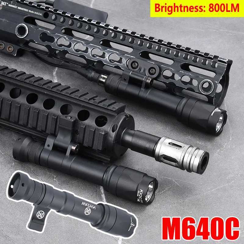 Weapon Light M640 M640C Tactical Flashlight With Picatinny/M-Lok/Keymod Rail Hunting Airsoft Gun Light Outdoor Field LightingXJ250303